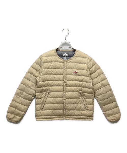 DANTON（ダントン）DANTON (ダントン) Crew Neck Inner Down Jacket/ライトダウンジャケット イエロー サイズ:36の古着・服飾アイテム