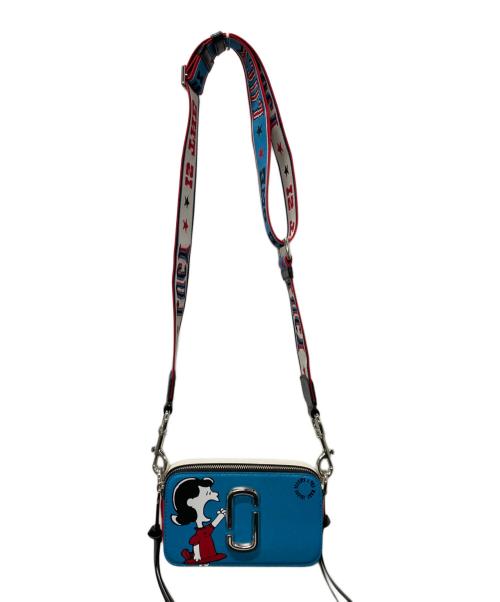 MARC JACOBS（マークジェイコブズ）MARC JACOBS (マークジェイコブズ) PEANUTS (ピーナッツ) スナップショット/総柄ショルダーバッグ ブルーの古着・服飾アイテム