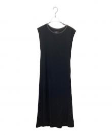 Y's（ワイズ）の古着「ウールギャバノースリーブワンピース」｜ブラック