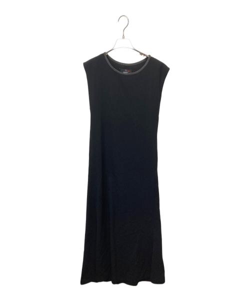 Y's（ワイズ）Y's (ワイズ) ウールギャバノースリーブワンピース ブラック サイズ:2の古着・服飾アイテム