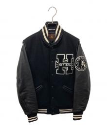 Hysteric Glamour（ヒステリックグラマー）の古着「袖レザースタジャン」｜ブラック