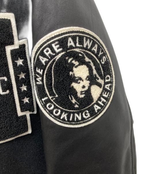 Hysteric Glamour（ヒステリックグラマー）Hysteric Glamour (ヒステリックグラマー) 袖レザースタジャン ブラック サイズ:Sの古着・服飾アイテム