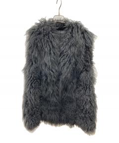 中古・古着通販】sulvam (サルバム) フェイクファーベスト ブラウン