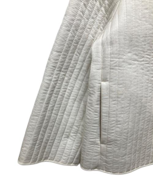 house of lotus（ハウスオブロータス）house of lotus (ハウスオブロータス) ストライプキルトノーカラージャケット ホワイト サイズ:Ⅿの古着・服飾アイテム