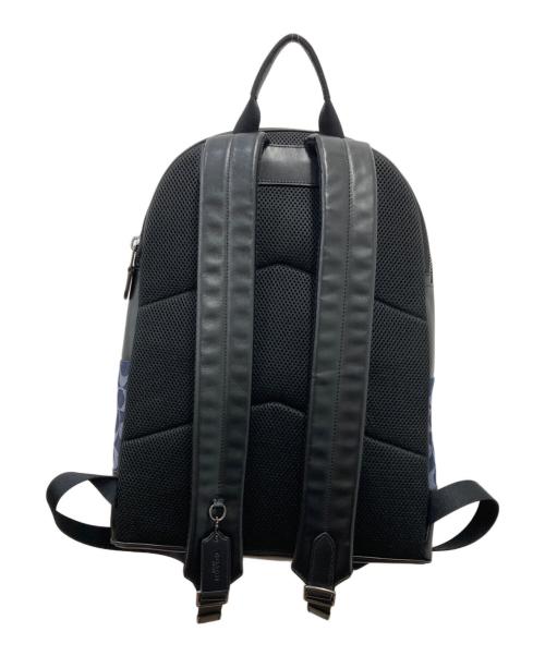 COACH（コーチ）COACH (コーチ) シグネチャーレザーリュック ネイビーの古着・服飾アイテム