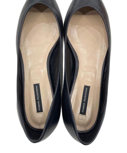 FABIO RUSCONI（ファビオルスコーニ）FABIO RUSCONI (ファビオルスコーニ) フラットパンプス ブラック サイズ:24cmの古着・服飾アイテム