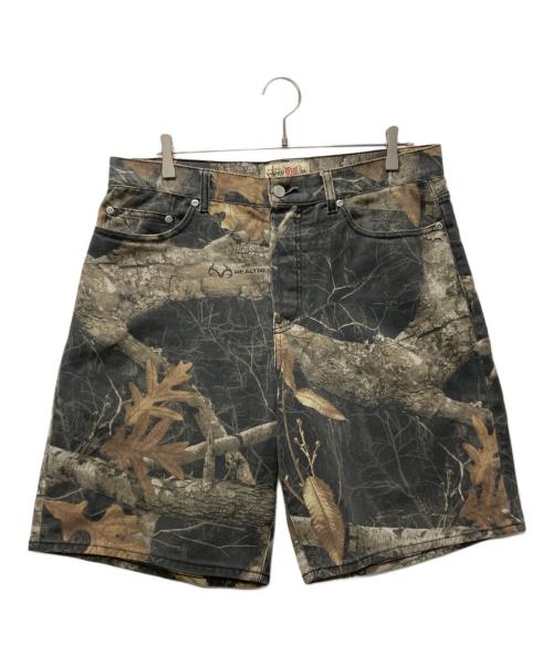 stussy（ステューシー）stussy (ステューシー) BIG OL’ SHORT REAL TREE EDGE ブラウン サイズ:81cm（w32）の古着・服飾アイテム