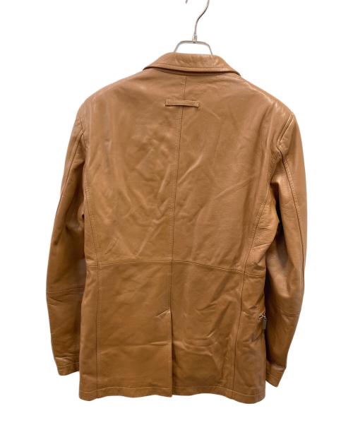 GAULTIER HOMME objet（ゴルチエオムオブジェ）GAULTIER HOMME objet (ゴルチエオムオブジェ) ラムレザー3Bテーラードジャケット ブラウン サイズ:SIZE 46の古着・服飾アイテム