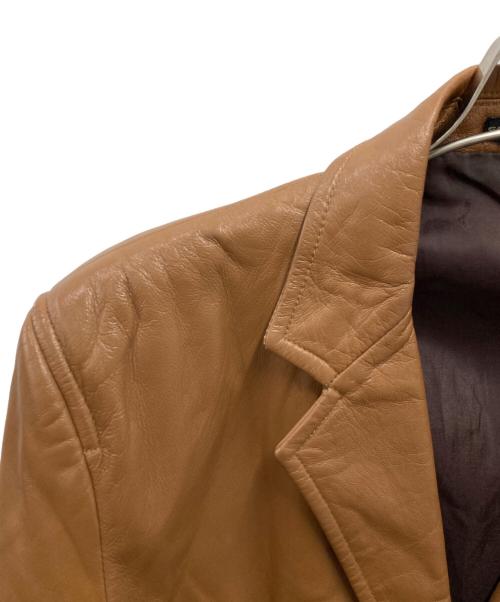 GAULTIER HOMME objet（ゴルチエオムオブジェ）GAULTIER HOMME objet (ゴルチエオムオブジェ) ラムレザー3Bテーラードジャケット ブラウン サイズ:SIZE 46の古着・服飾アイテム