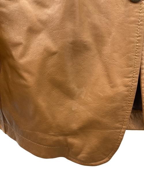 GAULTIER HOMME objet（ゴルチエオムオブジェ）GAULTIER HOMME objet (ゴルチエオムオブジェ) ラムレザー3Bテーラードジャケット ブラウン サイズ:SIZE 46の古着・服飾アイテム