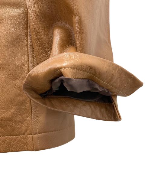 GAULTIER HOMME objet（ゴルチエオムオブジェ）GAULTIER HOMME objet (ゴルチエオムオブジェ) ラムレザー3Bテーラードジャケット ブラウン サイズ:SIZE 46の古着・服飾アイテム