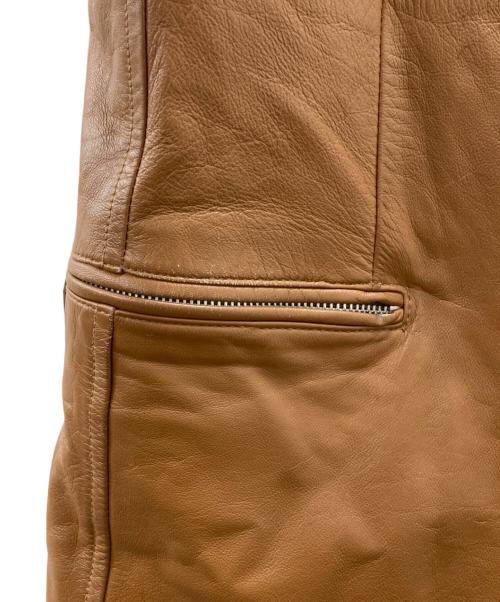 GAULTIER HOMME objet（ゴルチエオムオブジェ）GAULTIER HOMME objet (ゴルチエオムオブジェ) ラムレザー3Bテーラードジャケット ブラウン サイズ:SIZE 46の古着・服飾アイテム