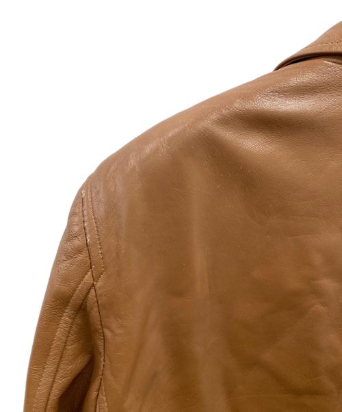 GAULTIER HOMME objet（ゴルチエオムオブジェ）GAULTIER HOMME objet (ゴルチエオムオブジェ) ラムレザー3Bテーラードジャケット ブラウン サイズ:SIZE 46の古着・服飾アイテム