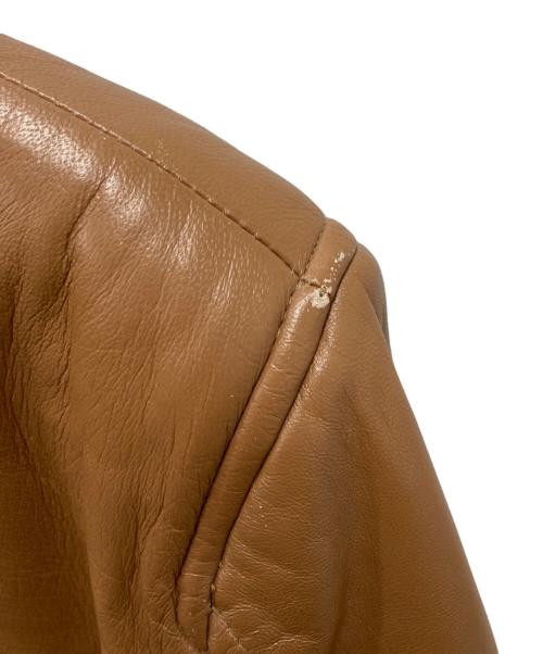 GAULTIER HOMME objet（ゴルチエオムオブジェ）GAULTIER HOMME objet (ゴルチエオムオブジェ) ラムレザー3Bテーラードジャケット ブラウン サイズ:SIZE 46の古着・服飾アイテム