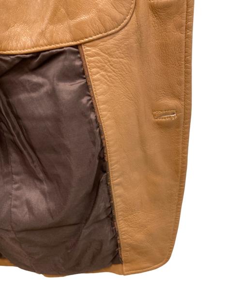 GAULTIER HOMME objet（ゴルチエオムオブジェ）GAULTIER HOMME objet (ゴルチエオムオブジェ) ラムレザー3Bテーラードジャケット ブラウン サイズ:SIZE 46の古着・服飾アイテム