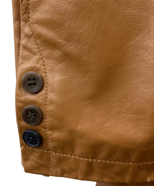 GAULTIER HOMME objet（ゴルチエオムオブジェ）GAULTIER HOMME objet (ゴルチエオムオブジェ) ラムレザー3Bテーラードジャケット ブラウン サイズ:SIZE 46の古着・服飾アイテム