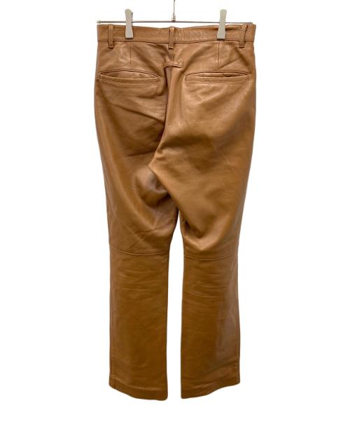 GAULTIER HOMME objet（ゴルチエオムオブジェ）GAULTIER HOMME objet (ゴルチエオムオブジェ) ラムレザーストレートパンツ ブラウン サイズ:73の古着・服飾アイテム