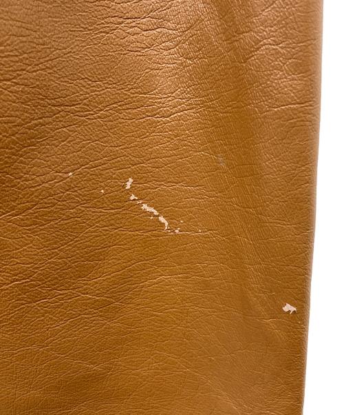 GAULTIER HOMME objet（ゴルチエオムオブジェ）GAULTIER HOMME objet (ゴルチエオムオブジェ) ラムレザーストレートパンツ ブラウン サイズ:73の古着・服飾アイテム