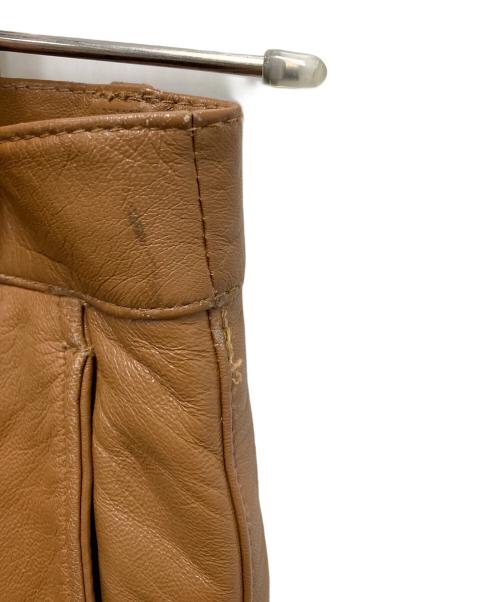 GAULTIER HOMME objet（ゴルチエオムオブジェ）GAULTIER HOMME objet (ゴルチエオムオブジェ) ラムレザーストレートパンツ ブラウン サイズ:73の古着・服飾アイテム