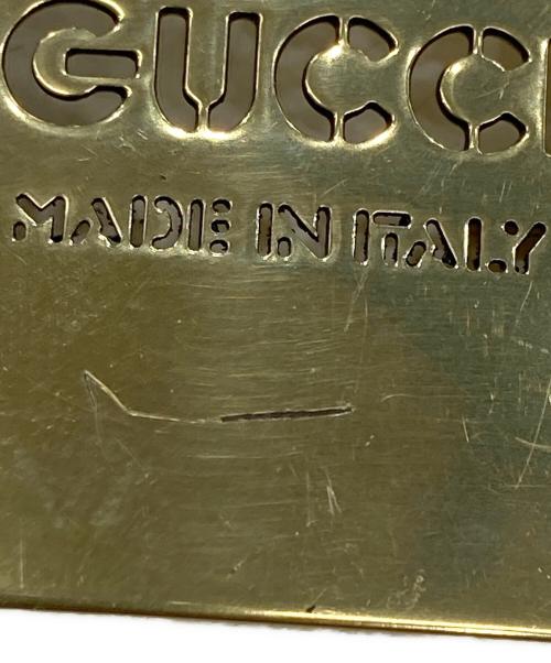 GUCCI（グッチ）GUCCI (グッチ) GGゴールドバックルレザーベルト ブラックの古着・服飾アイテム