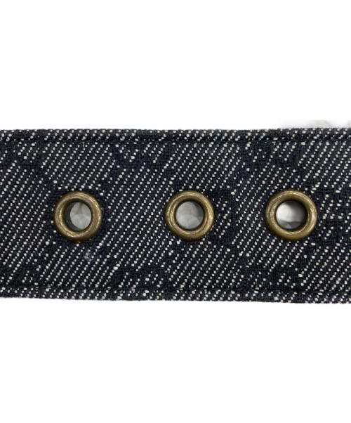 GUCCI（グッチ）GUCCI (グッチ) GGゴールドバックルレザーベルト ブラックの古着・服飾アイテム