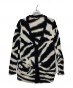DRIES VAN NOTENドリスヴァンノッテン）の古着「W.K.CARDIGAN/ゼブラ柄ニットカーディガン」｜ホワイト