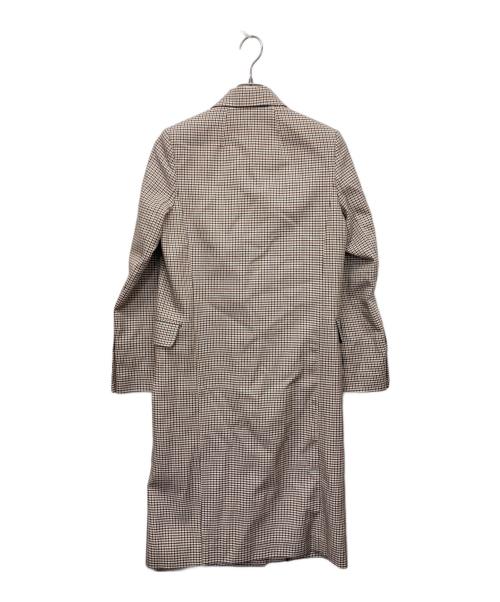 theory（セオリー）theory (セオリー) ハウンドトゥースダブルロングコート ベージュ サイズ:Pの古着・服飾アイテム