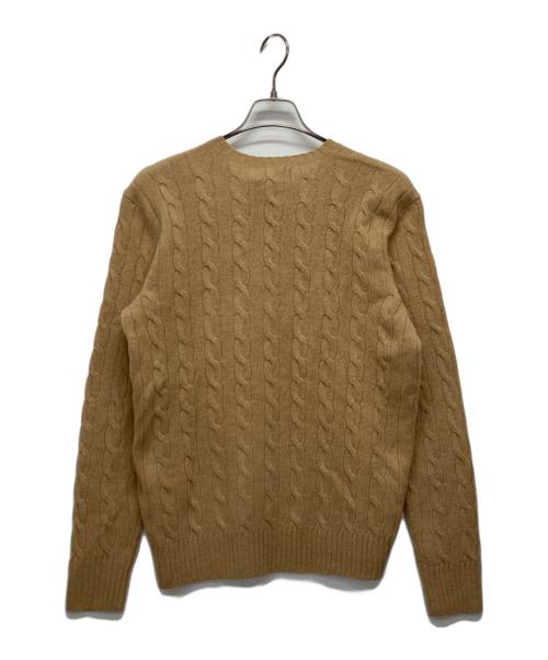 POLO RALPH LAUREN（ポロ・ラルフローレン）POLO RALPH LAUREN (ポロ・ラルフローレン) ケーブルウールカシミヤセーター キャメル サイズ:S 未使用品の古着・服飾アイテム