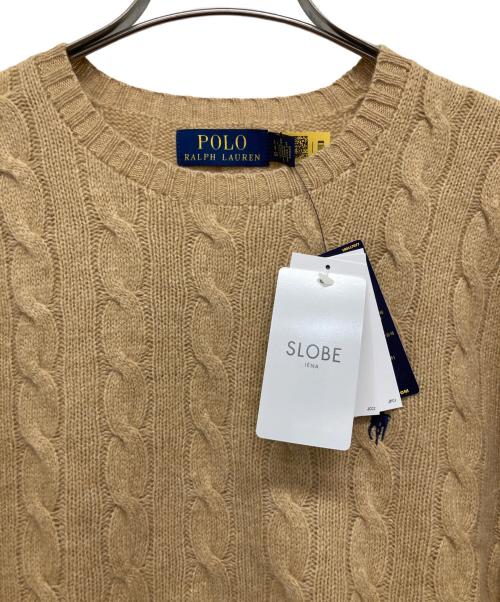 POLO RALPH LAUREN（ポロ・ラルフローレン）POLO RALPH LAUREN (ポロ・ラルフローレン) ケーブルウールカシミヤセーター キャメル サイズ:S 未使用品の古着・服飾アイテム