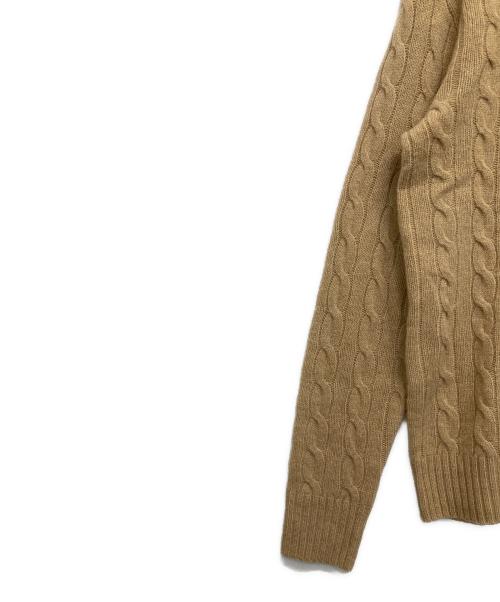 POLO RALPH LAUREN（ポロ・ラルフローレン）POLO RALPH LAUREN (ポロ・ラルフローレン) ケーブルウールカシミヤセーター キャメル サイズ:S 未使用品の古着・服飾アイテム