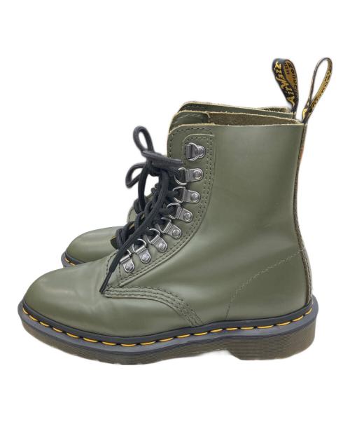 Dr.Martens（ドクターマーチン）Dr.Martens (ドクターマーチン) 1460 PASCAL VERSO/8ホールブーツ グリーン サイズ:23.5cmの古着・服飾アイテム