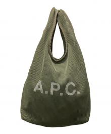 A.P.C.（アーペーセー）の古着「メッシュトートバッグ」｜グリーン