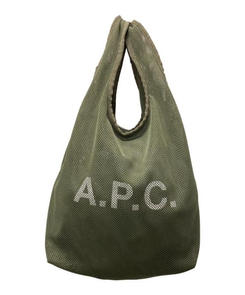 A.P.C.（アーペーセー）A.P.C. (アーペーセー) メッシュトートバッグ グリーンの古着・服飾アイテム