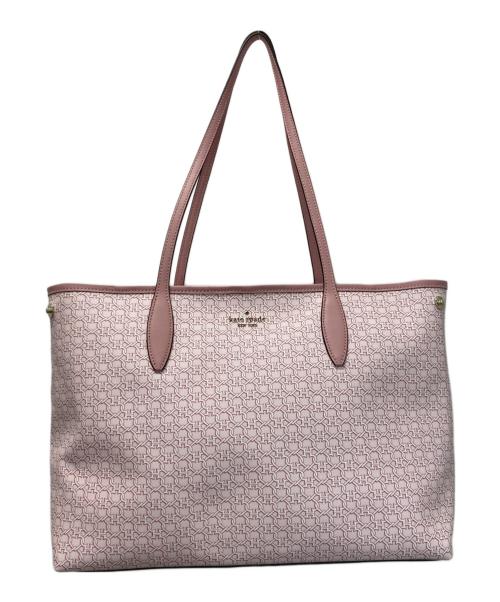 Kate Spade（ケイトスペード）Kate Spade (ケイトスペード) スペードリンクモノグラムトートバッグ ピンクの古着・服飾アイテム