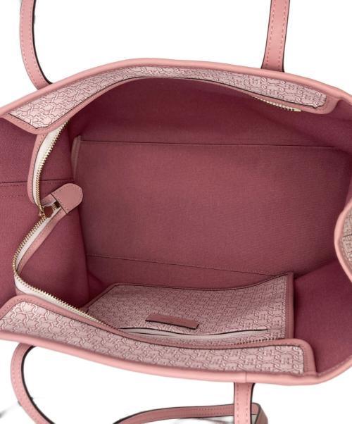 Kate Spade（ケイトスペード）Kate Spade (ケイトスペード) スペードリンクモノグラムトートバッグ ピンクの古着・服飾アイテム