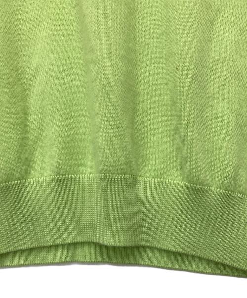 RALPH LAUREN Purple Label（ラルフ ローレン パープル レーベル）RALPH LAUREN PURPLE LABEL (ラルフ ローレン パープル レーベル) Vネックカシミヤニット 黄緑 サイズ:Mの古着・服飾アイテム