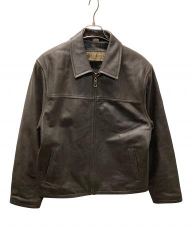 た*る様 90s〜　columbia　レザージャケット　フルジップ　古着　ブラウ 中古・古着通販】Columbia (コロンビア) 90'sレザージャケット