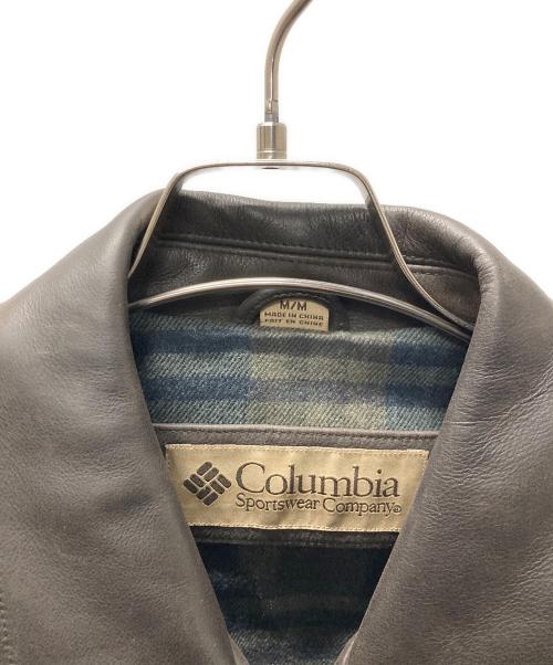 Columbia（コロンビア）Columbia (コロンビア) 90’sレザージャケット ブラウン サイズ:Mの古着・服飾アイテム