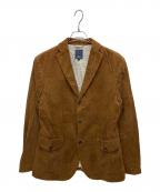 mina perhonenミナ ペルホネン）の古着「land puzzle コーデュロイテーラードジャケット」｜ブラウン