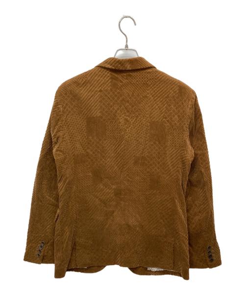 mina perhonen（ミナ ペルホネン）mina perhonen (ミナ ペルホネン) land puzzle コーデュロイテーラードジャケット ブラウン サイズ:Mの古着・服飾アイテム