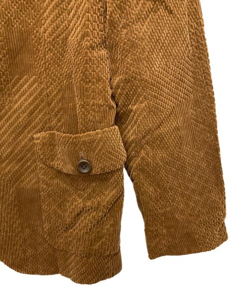 mina perhonen（ミナ ペルホネン）mina perhonen (ミナ ペルホネン) land puzzle コーデュロイテーラードジャケット ブラウン サイズ:Mの古着・服飾アイテム