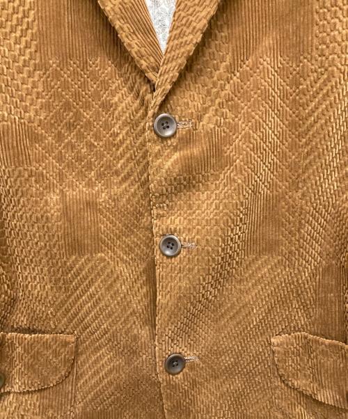 mina perhonen（ミナ ペルホネン）mina perhonen (ミナ ペルホネン) land puzzle コーデュロイテーラードジャケット ブラウン サイズ:Mの古着・服飾アイテム