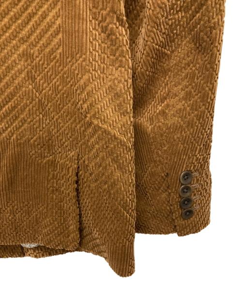 mina perhonen（ミナ ペルホネン）mina perhonen (ミナ ペルホネン) land puzzle コーデュロイテーラードジャケット ブラウン サイズ:Mの古着・服飾アイテム