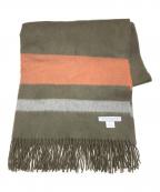 JOHNSTONS OF ELGINジョンストンズオブエルガン）の古着「カシミヤストール」｜オリーブ