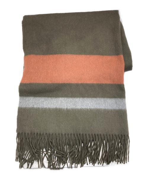 JOHNSTONS OF ELGIN（ジョンストンズオブエルガン）JOHNSTONS OF ELGIN (ジョンストンズオブエルガン) カシミヤストール オリーブの古着・服飾アイテム