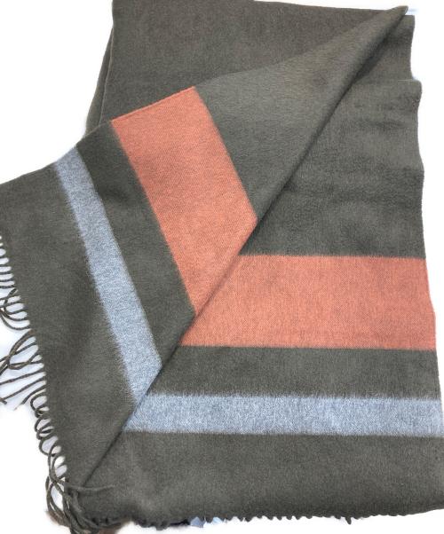 JOHNSTONS OF ELGIN（ジョンストンズオブエルガン）JOHNSTONS OF ELGIN (ジョンストンズオブエルガン) カシミヤストール オリーブの古着・服飾アイテム