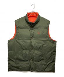 POLO RALPH LAUREN（ポロ・ラルフローレン）の古着「リバーシブルダウンベスト」｜オリーブ×オレンジ