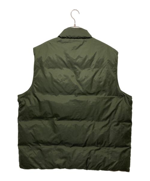 POLO RALPH LAUREN（ポロ・ラルフローレン）POLO RALPH LAUREN (ポロ・ラルフローレン) リバーシブルダウンベスト オリーブ×オレンジ サイズ:3XLTの古着・服飾アイテム