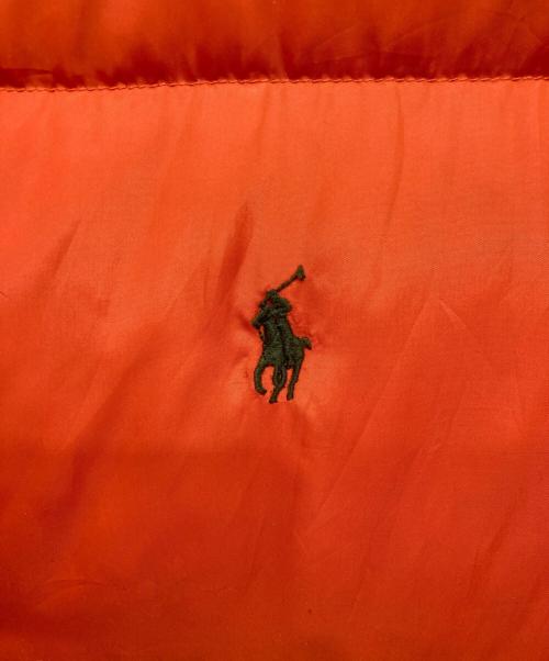 POLO RALPH LAUREN（ポロ・ラルフローレン）POLO RALPH LAUREN (ポロ・ラルフローレン) リバーシブルダウンベスト オリーブ×オレンジ サイズ:3XLTの古着・服飾アイテム