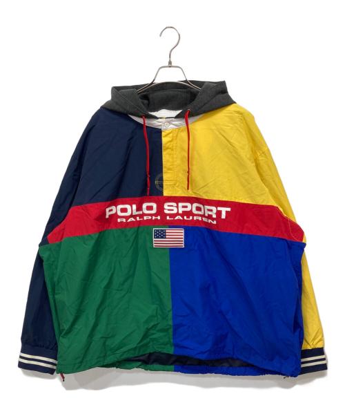 POLO SPORT（ポロスポーツ）POLO SPORT (ポロスポーツ) ナイロンコットンアノラックパーカー マルチカラー サイズ:3XBの古着・服飾アイテム